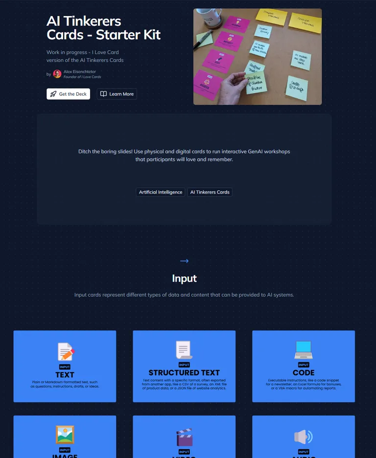 Deck Landing Page