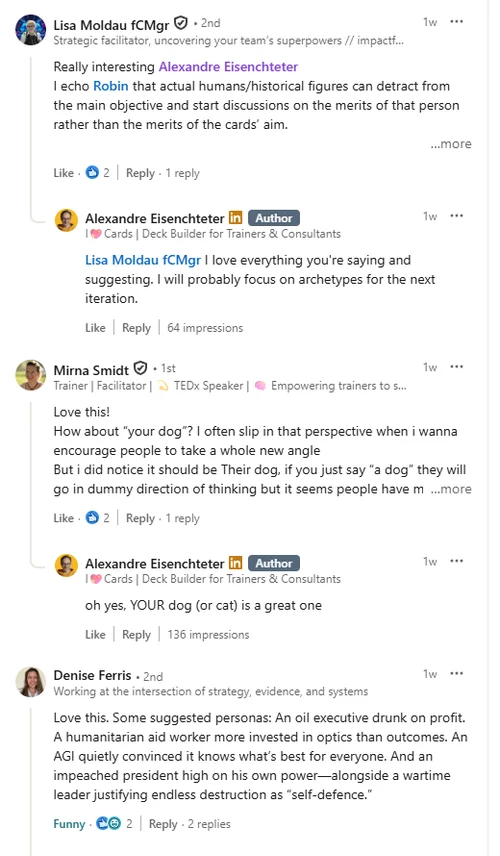 LinkedIn feedback discussion